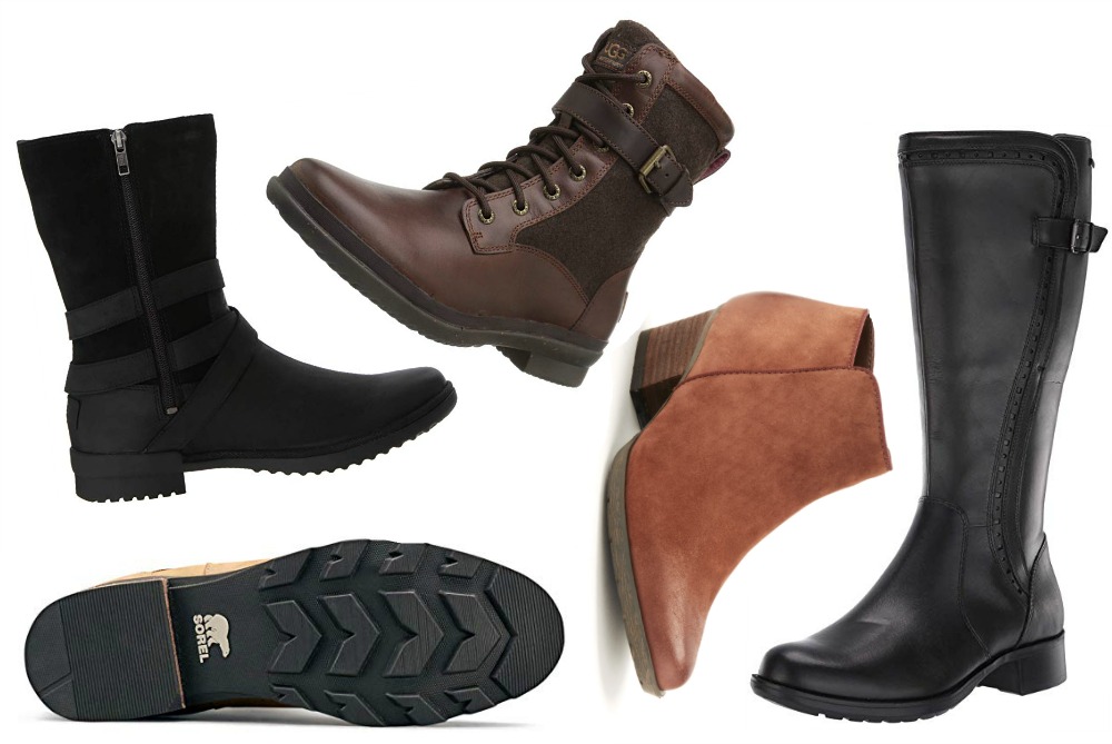 rubber sole boots ladies