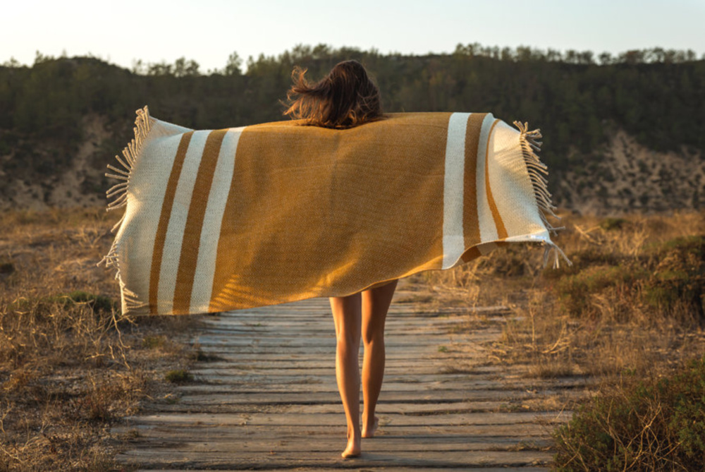 Turkish Beach Towel 37 x 70 Inches - 100% Cotton - Soft, and Quick